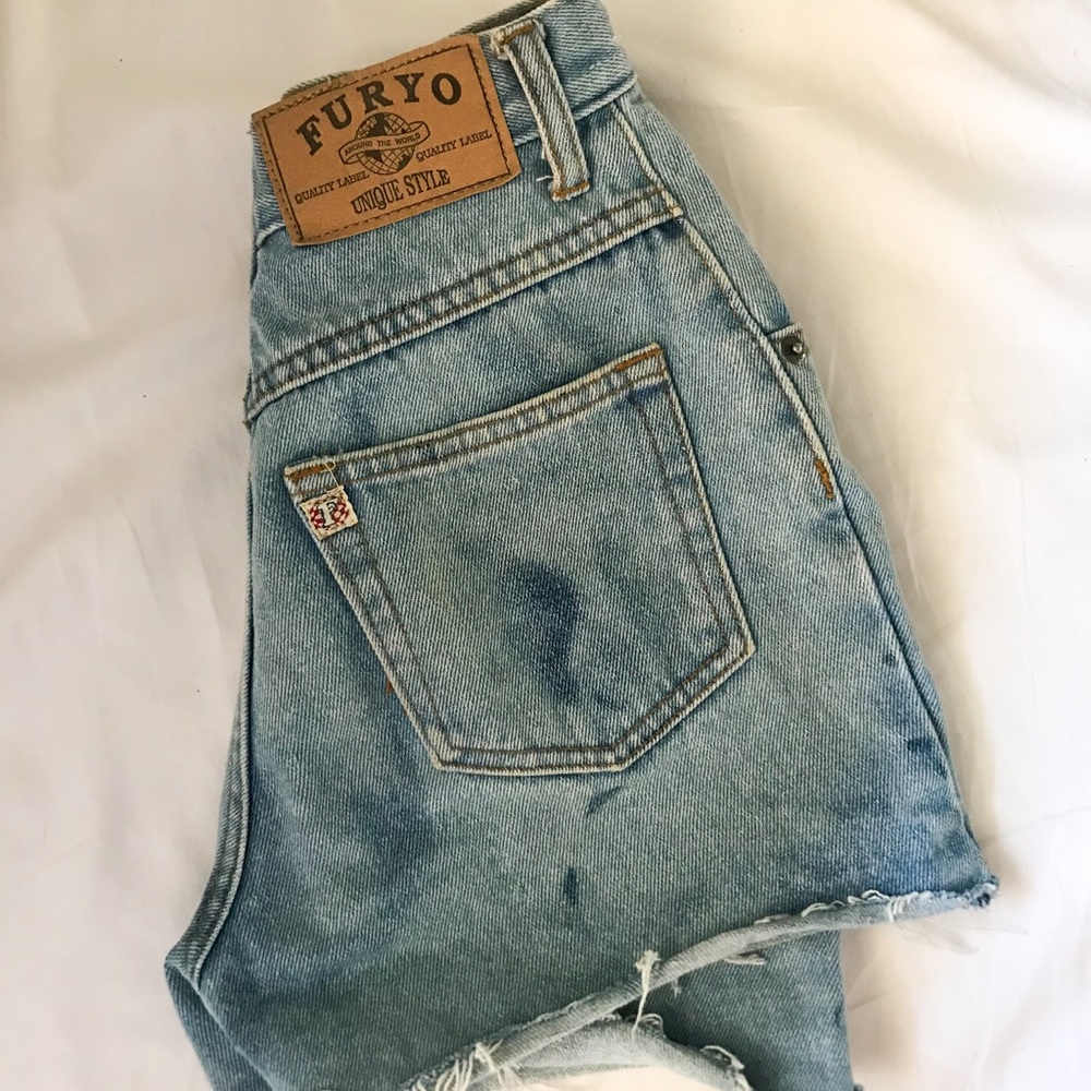 Furyo high waisted denim shorts
